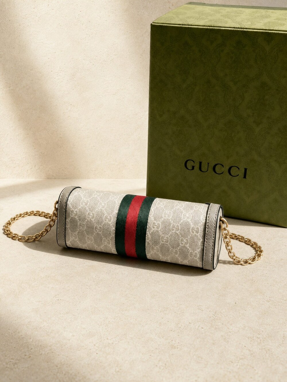 Gucci Ophidia Small Purse with Gold Double G and Light Beige Trim - Picture 5 of 5